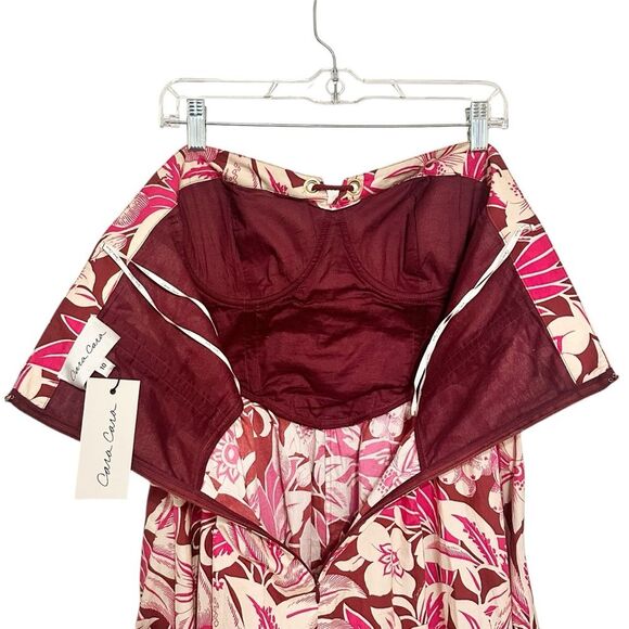 Cara Cara Nicola Cotton Dress in Tropical Harvest Pink Size 10 NEW - Picture 8 of 11